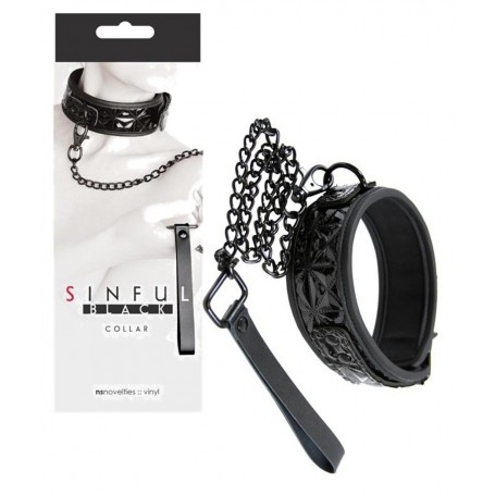 Collare Bondage con guinzaglio a catena fetish sinful