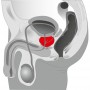 Vibratore Fallo anale con anello fallico dildo plug doppio nero stimolatore prostata