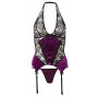 Lingerie donna intimo corpetto guepiere body sexy con c string