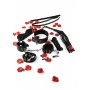 Kit Bondage 8 pz Manette morso collare frusta maschera pinze per capezzoli