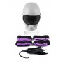 Kit fetish fantasy manette polsini maschera bondage piuma e candele