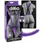 Falo Dildo indossabile vaginale anale  imbragatura strap on dillio harnes purple