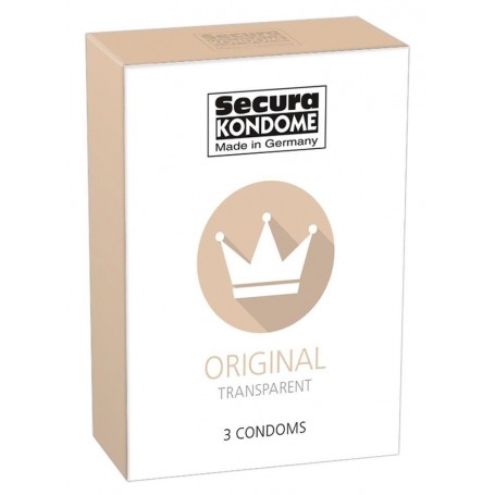 Profilattici Preservativi trasparenti secura condoms 3 pz