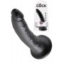 Fallo Realistico dildo nero king Cock Vaginale anale con ventosa 7 black