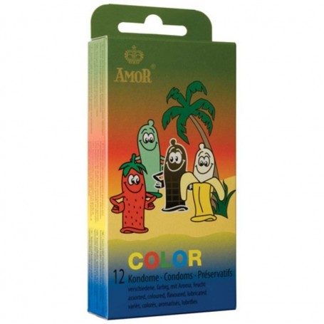 Profilattici amor color frutta mista 12pz