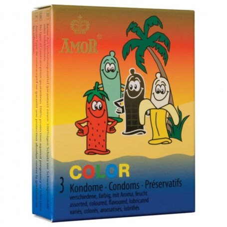 Profilattici amor color frutta mista 3pz