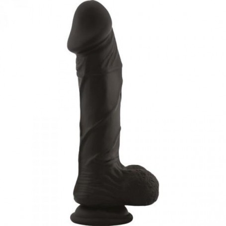 Fallo realistico nero dildo vaginale in silicone con ventosa Berry real Black