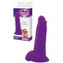 Realistico dildo fallo Vaginale con testicoli ventosa in silicone squad purple