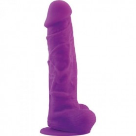 Realistico Dildo Fallo Vaginale Grande maxi con ventosa in silicone big Arm Purple 11
