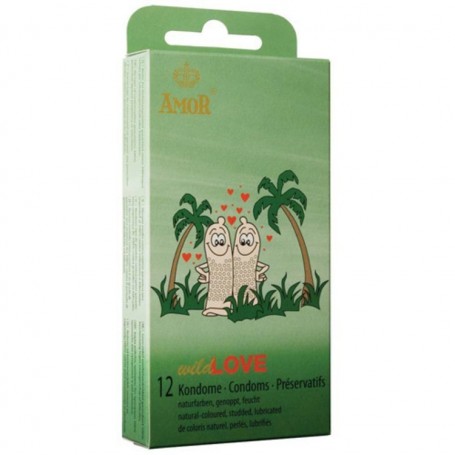 Profilattici stimolanti amor wild love 12pz