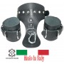 Collare costrittivo bondage fetish con manette  in vera pelle made in italy