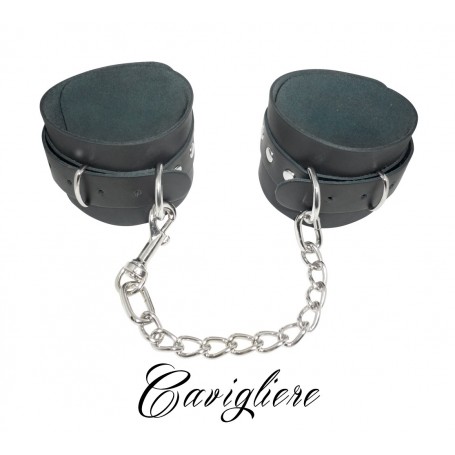 Cavigliere Manette bondage fetish in vera pelle costrittivo fetisch con  catena 22 cm