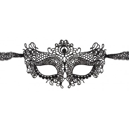 Maschera per notte da donna sexy nera veneziana gothic black