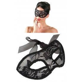 Maschera per notte da donna sexy nera veneziana gothic black