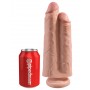 dildo vaginale fallo realistico con ventosa king cock doppio 9  flesh two in one