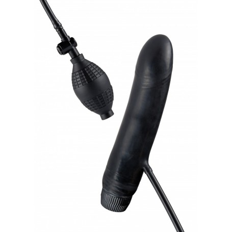 Vibratore realistico nero gonfiabile the blach dildo inflatable vaginale