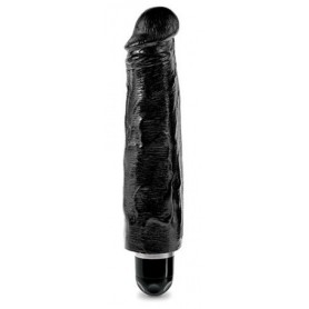 Vibratore vaginale realistico nero fallo vibrante king cock 7 stiffy black