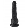 Fallo nero king cock dildo realistico vaginale con testicoli 6 cock