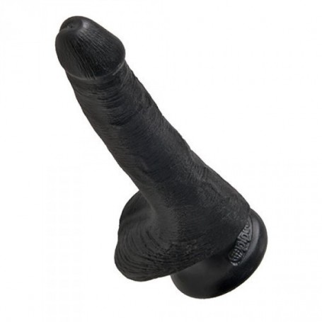Fallo nero king cock dildo realistico vaginale con testicoli 6 cock