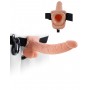 Vibratore realistico indossabile strap on dildo vaginale fallo vibrante 9 cavo