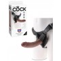 Fallo realistico indossabile strap on dildo vaginale anale king cock herness 8 brown