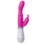 Vibratore stimolatore vaginale per clitoride doppio rabbit realistico in silicone