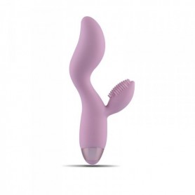 Vibratore rabbit vaginale doppio in silicone rosa dildo vibrante con stimolatore clitoride