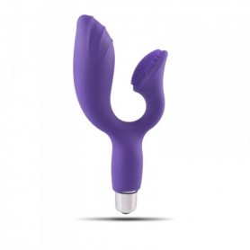 Vibratore doppio vaginale e stimolatore clitoride in silicone way vers plus