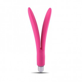 Vibratore dildo vibrante doppio falo stimolatore vaginale anale in silicone 2 slap sex toys