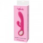 Vibratore vaginale rabbit dildo doppio vibrante stimolatore clitoride in silicone rosa