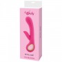 Vibratore vaginale doppio con stimolatore clitoride fallo vibrante pink dildo