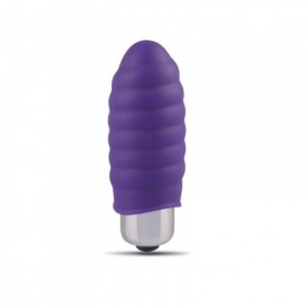 Vibratore vaginale fallo dildo vibrante mini stimolatore clitoride in silicone viola