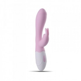 Vibratore vaginale rabbit doppio stimolatore clitoride realistico ricaricabile in silicone rosa