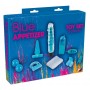 Kit sex toys per coppia stimolatore vaginale plug dildo vibratore realistico vaginale anale blu toy set