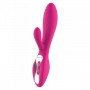 Vibratore rabbit doppio con stimolatore clitoride vaginale falo dildo vibrante in silicone