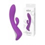 Vibratore doppio rabbit dildo fallo vibrante vaginale in silicone impermeabile ricaricabile move purple