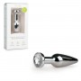 Plug anale dildo in metallo dildo fallo con pietra gioiello stimolatore acciaio