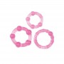 kit anello fallico 3pz contro eiaculazione precoce sex toys cockring rosa