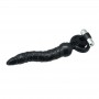 Fallo anale indossabile dildo strap on con anello fallico doppio nero vibrante