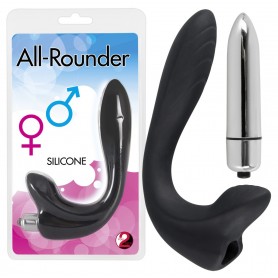 Vibratore anale vaginale unisex black all rounder