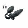 Fallo anale plug gonfiabile dildo maxi big nero the inflatable butt