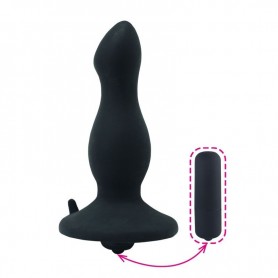 Vibratore anale plug dildo fallo vibrante anal butt nero black sex toys