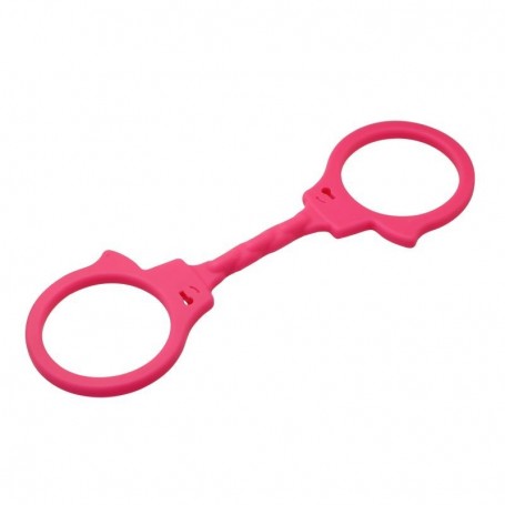 Manette fetish bondage in silicone pink sex toys per coppia handcuffs