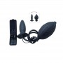 Vibratore anale plug gonfiabile nero dildo fallo vibrante black sex toys anal butt