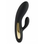 Vibratore Rabbit in silicone dildo nero doppio fallo vibrante stimolatore per clitoride donna