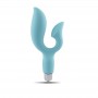 Vibratore doppio stimolatore vaginale anale in silicone fallo dildo vibrante clear blue dream