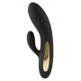 Vibratore Rabbit in silicone dildo nero doppio fallo vibrante stimolatore per clitoride donna