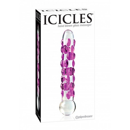 fallo in vetro vaginale anale glass dildo icicles no 7 sex toys massaggiatore stimolatore