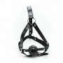 Imbracatura viso con morso head harness ball gag fetish bondage nero black costrittivo