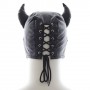 Devil mask black maschera diavolo nero fetish bondage per uomo e donna sexy